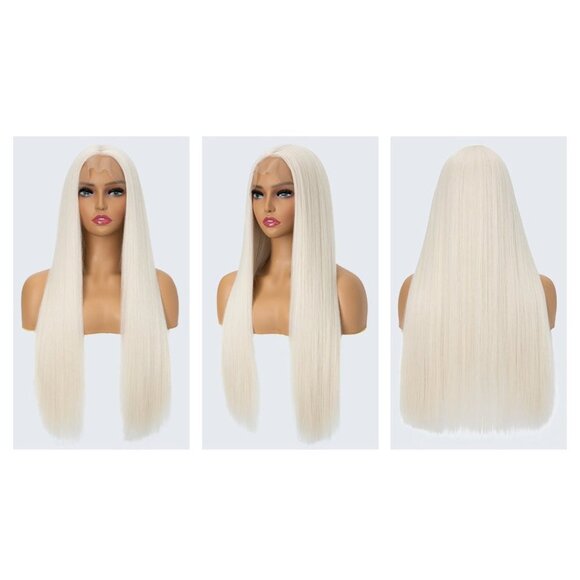 Platinum Blonde Lace Front Wig - Picture 2 of 5